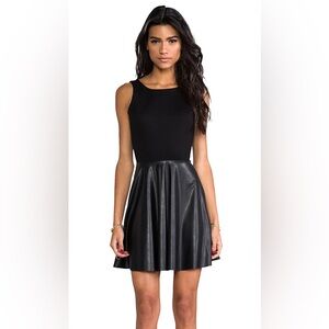 Amanda Uprichard Elegant Black Dress - Backless Skater Dress in Black & Black